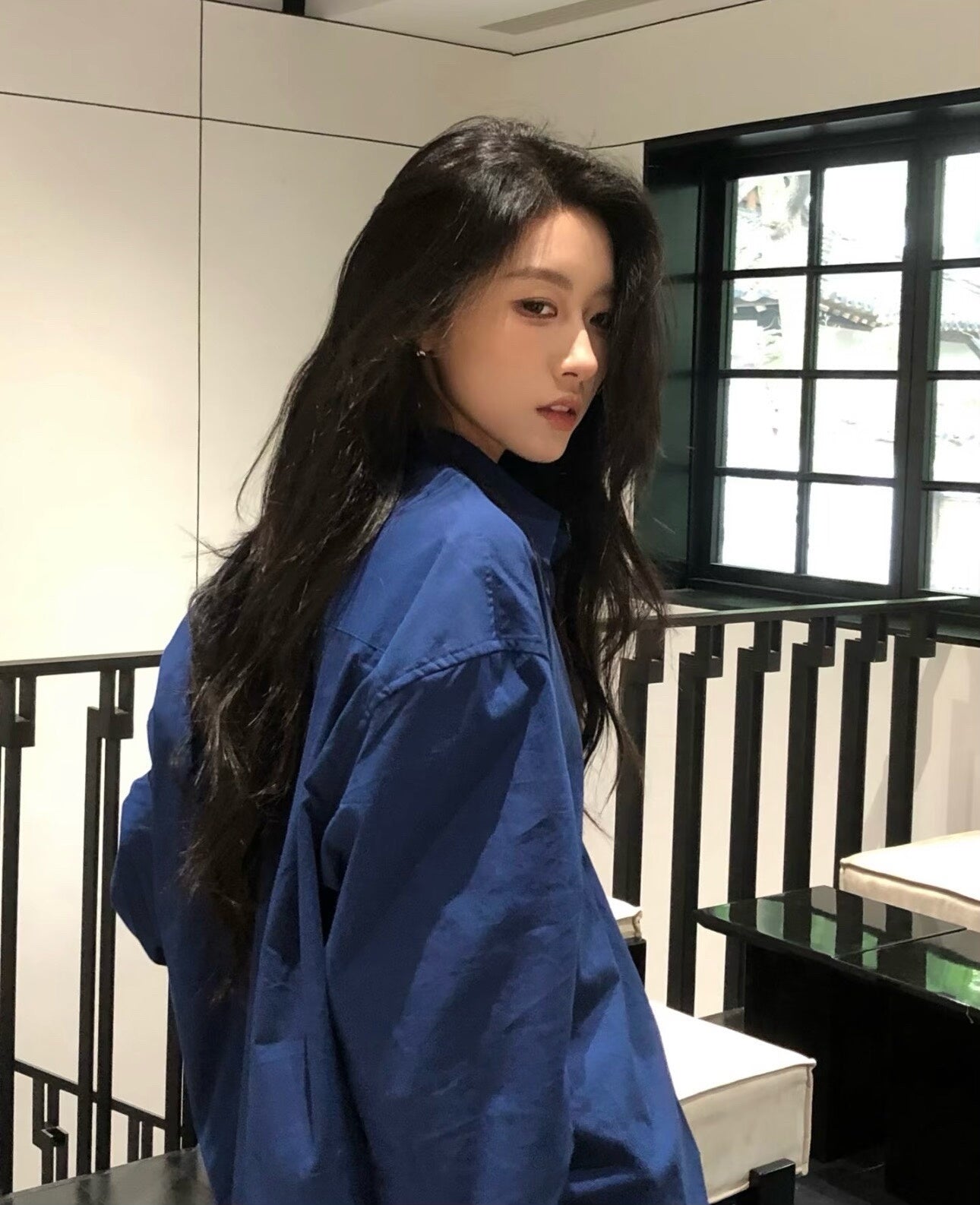 Dior Deep Blue Embroidered CD Shirt Jacket