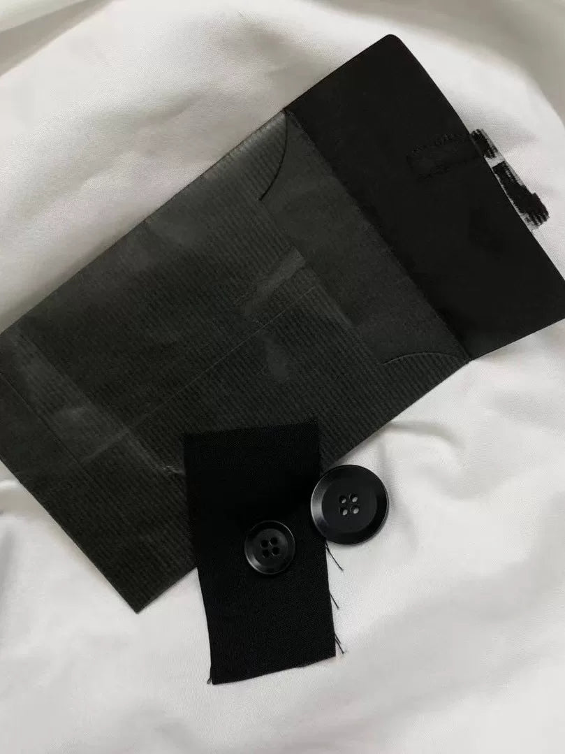 black double-sided silk jacket