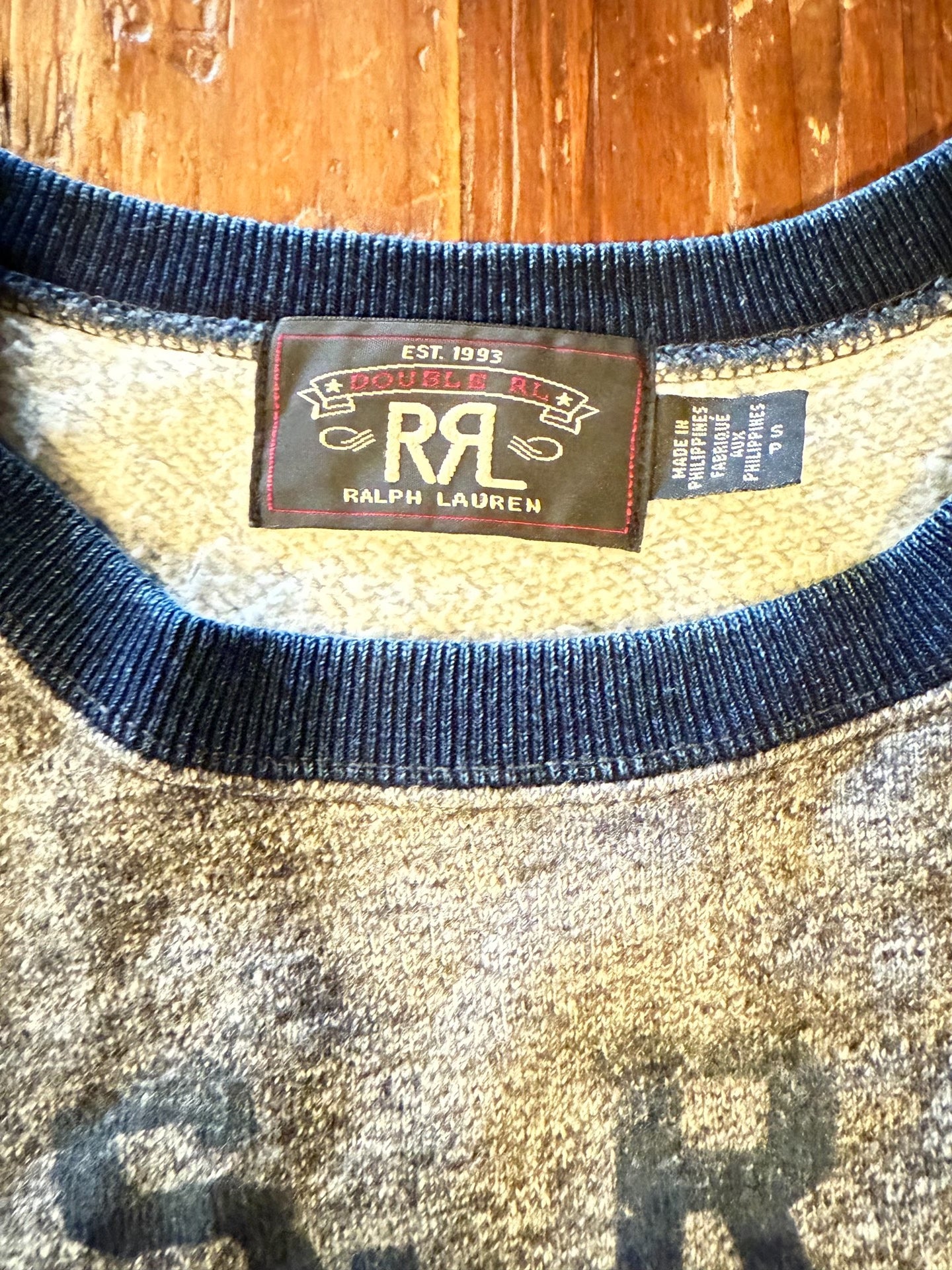 RRL Ralph Lauren Gray Spliced Sweatshirt
