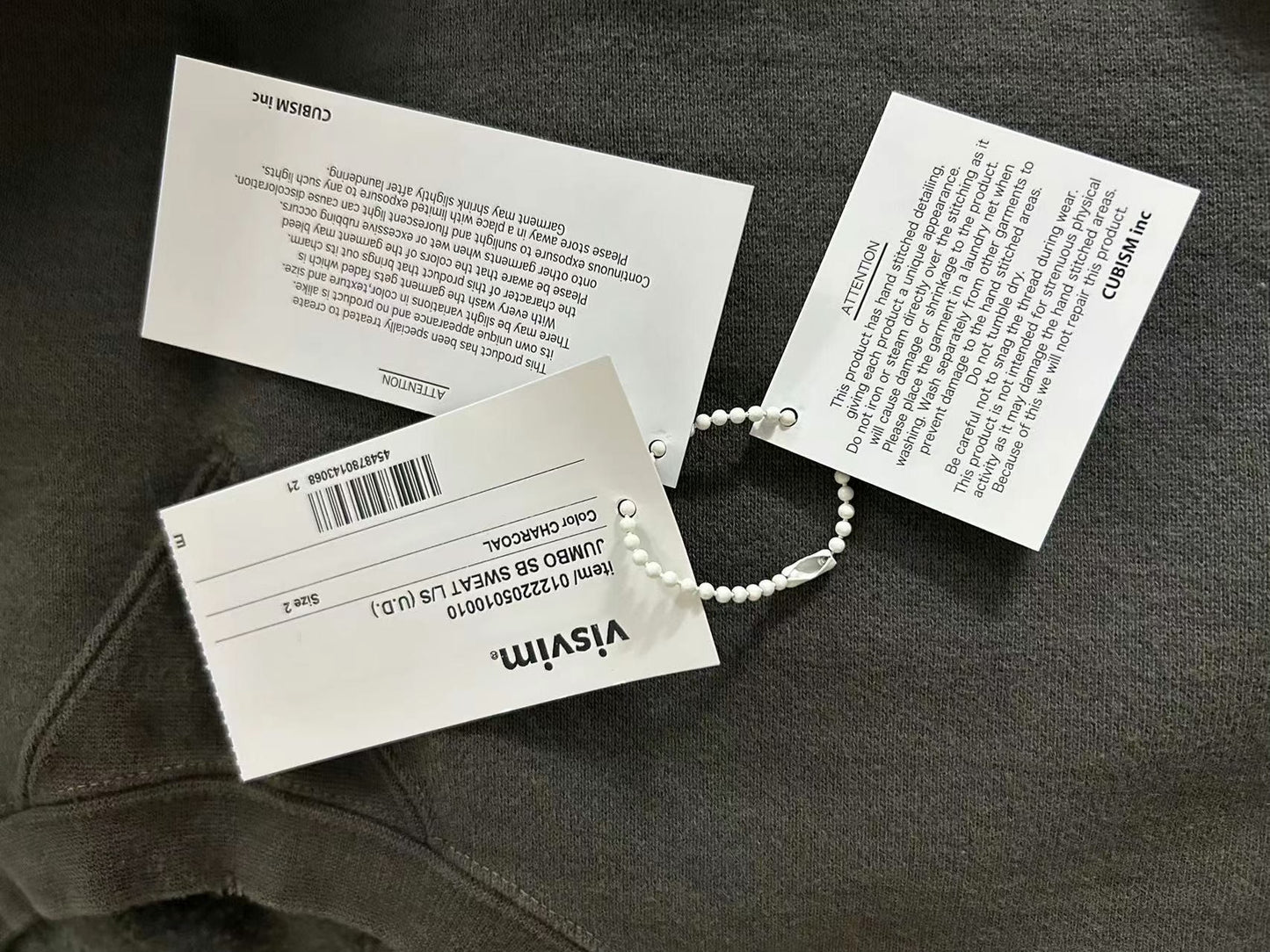 Visvim JUMBO SB SWEAT L/S (U.D.) 2022AW