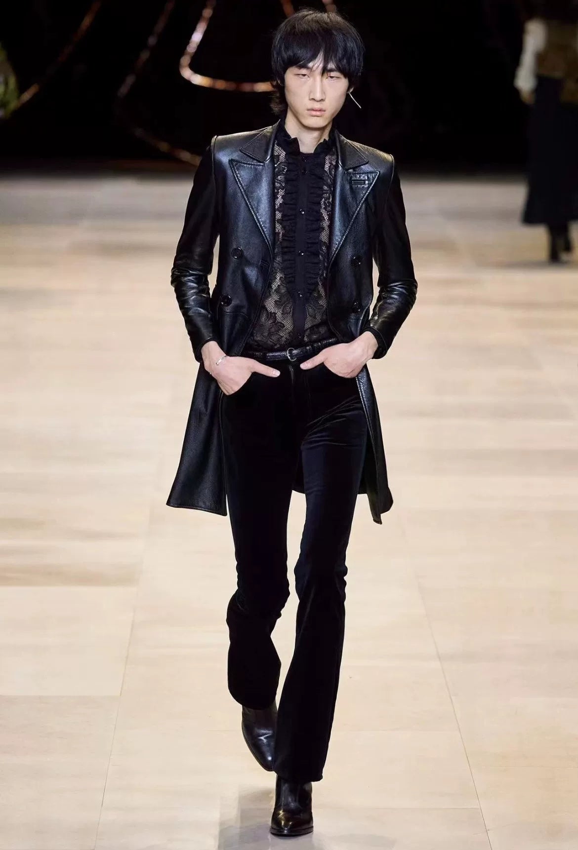 celine double-breasted lambskin coat 2020fw