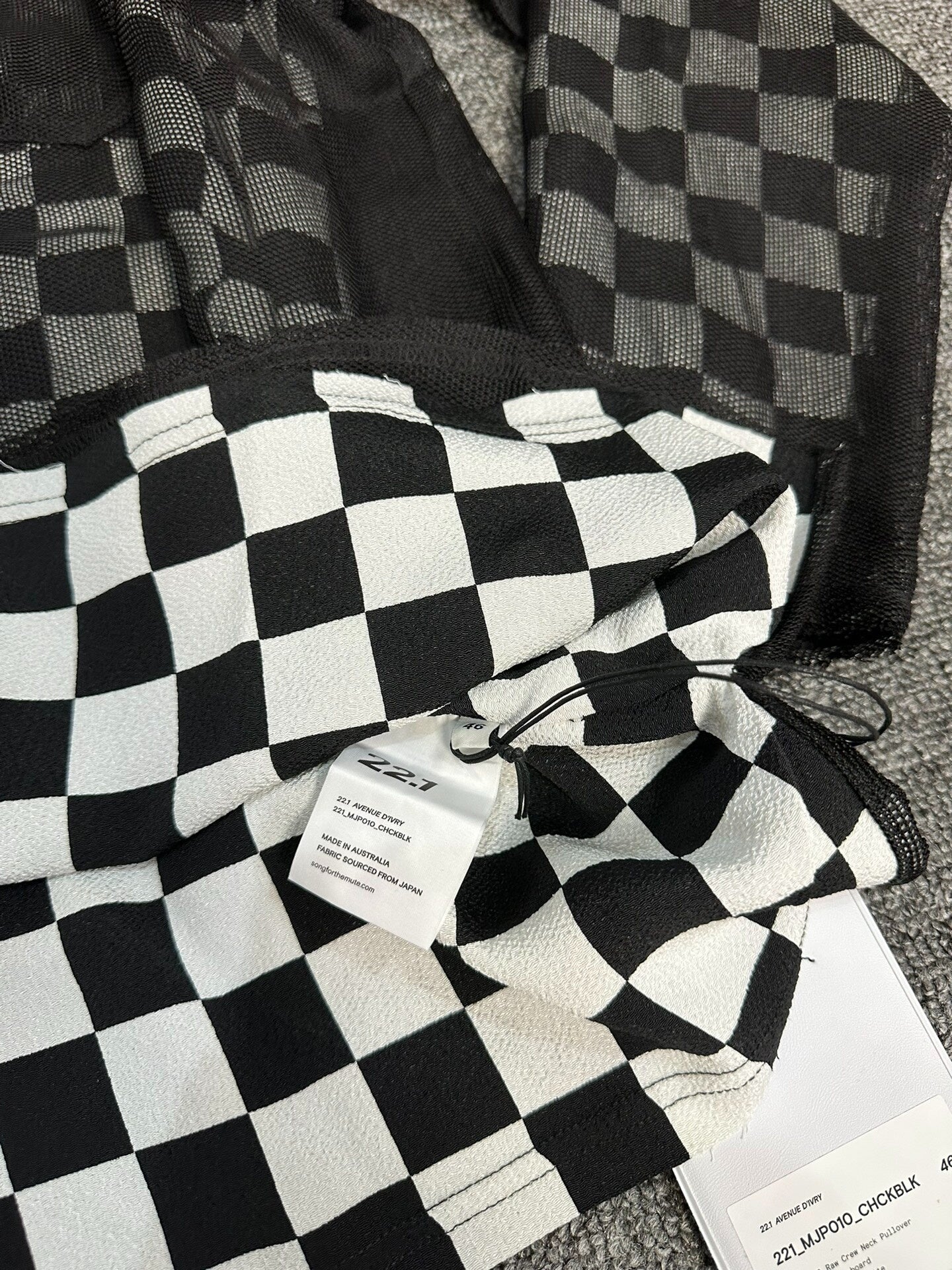black checker long sleeve shirt