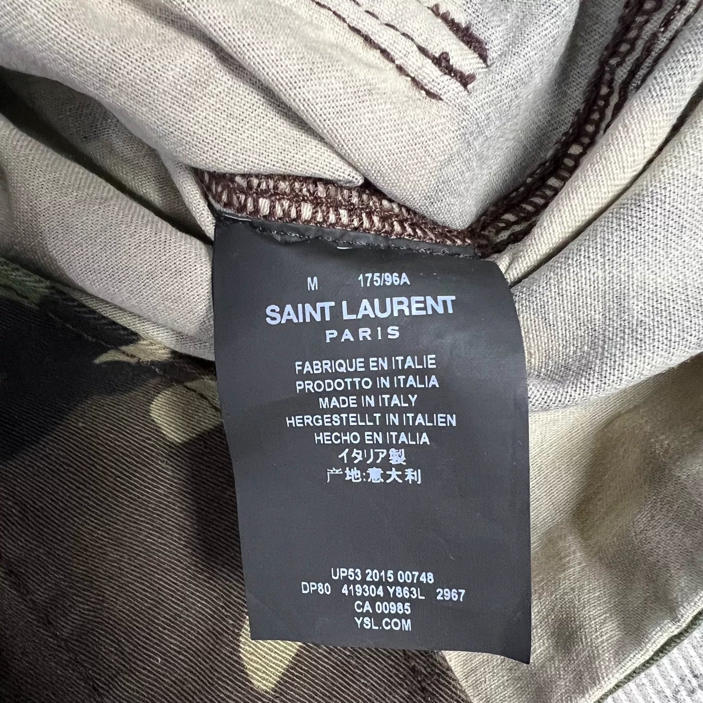 Saint Laurent Camouflage Utility Jacket