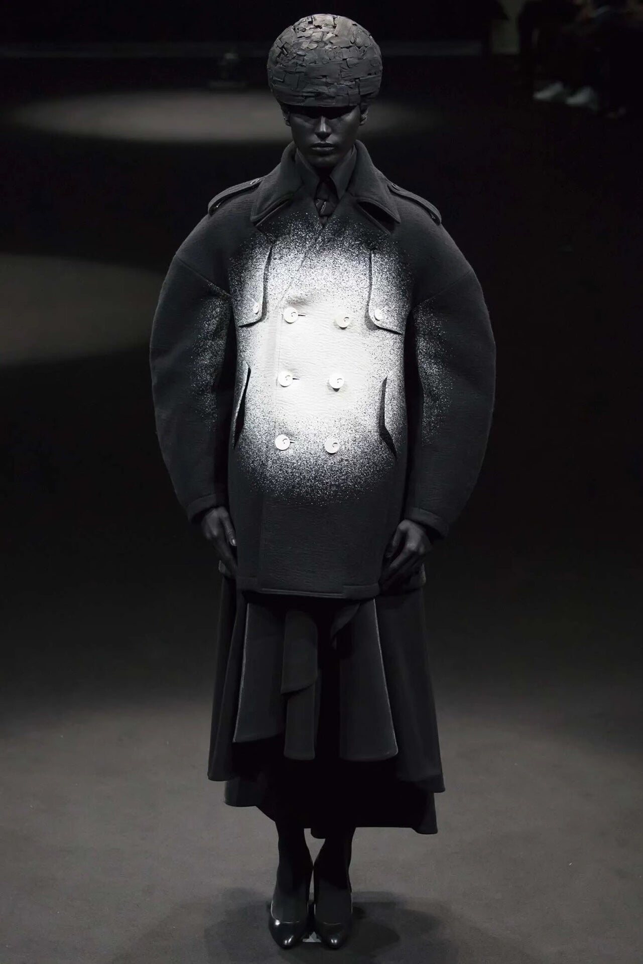 Anrealage Dimensional Coat with Gradient Design