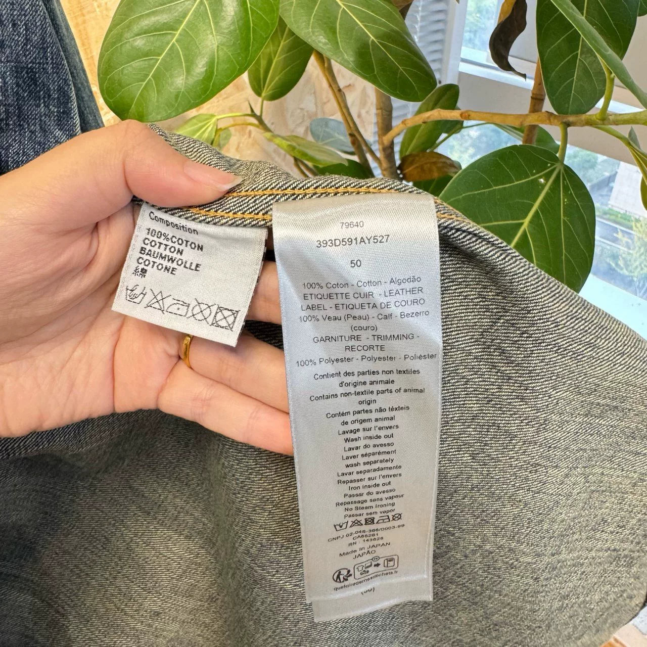 dior x denim tears blue denim jacket