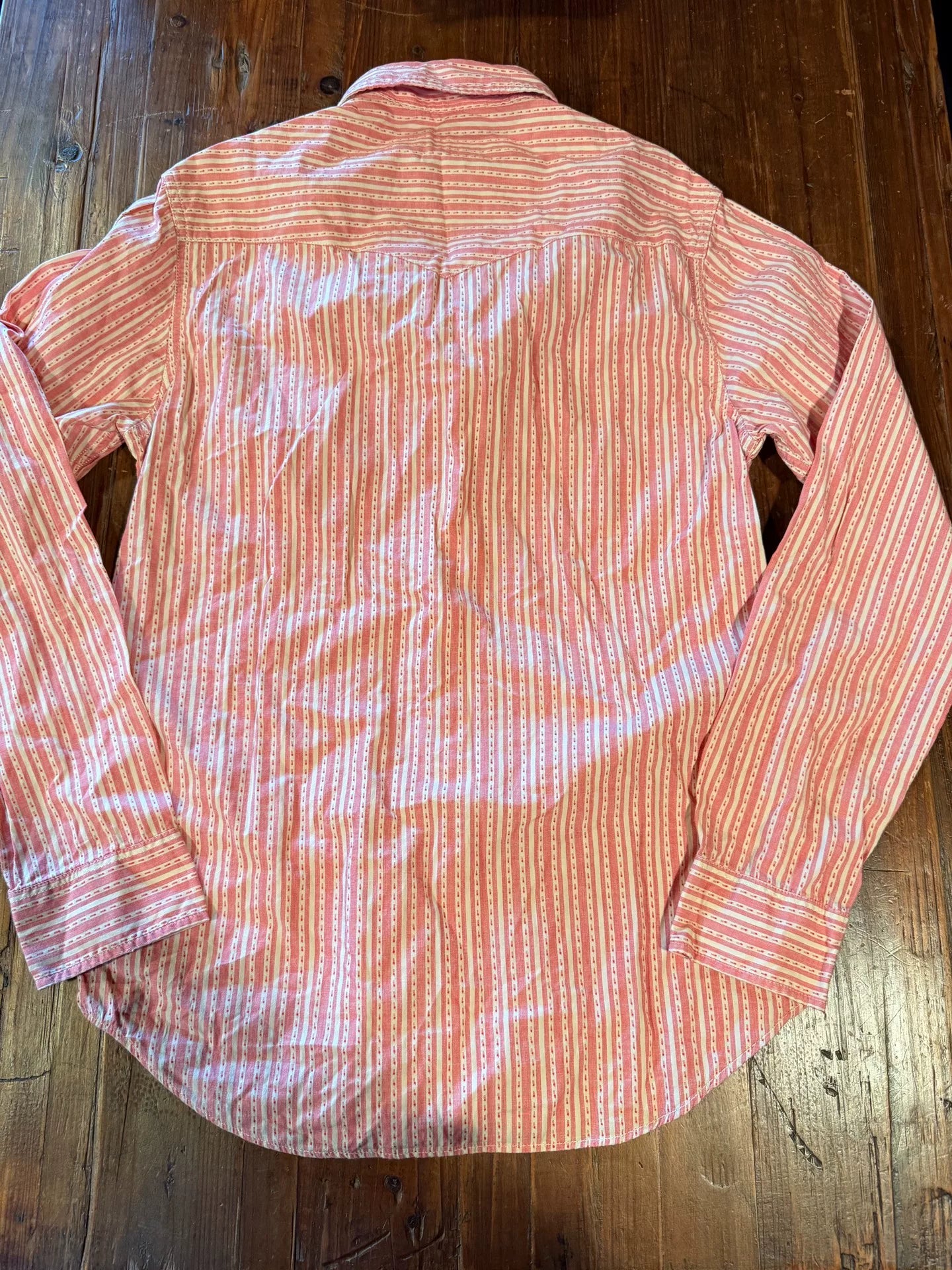 RRL Ralph Lauren Orange White Striped Shirt