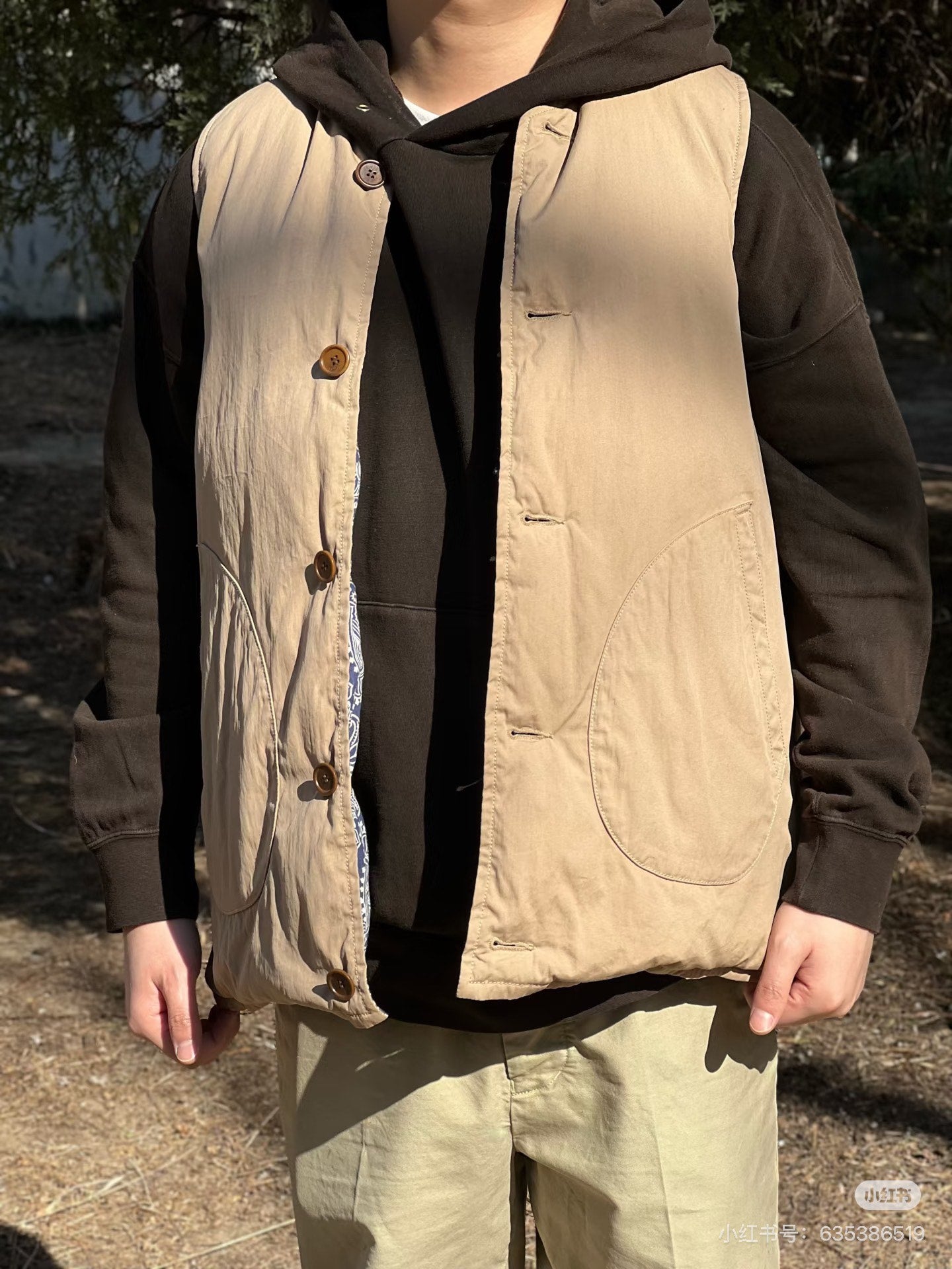 visvim amplus sb hoodie dark mud color