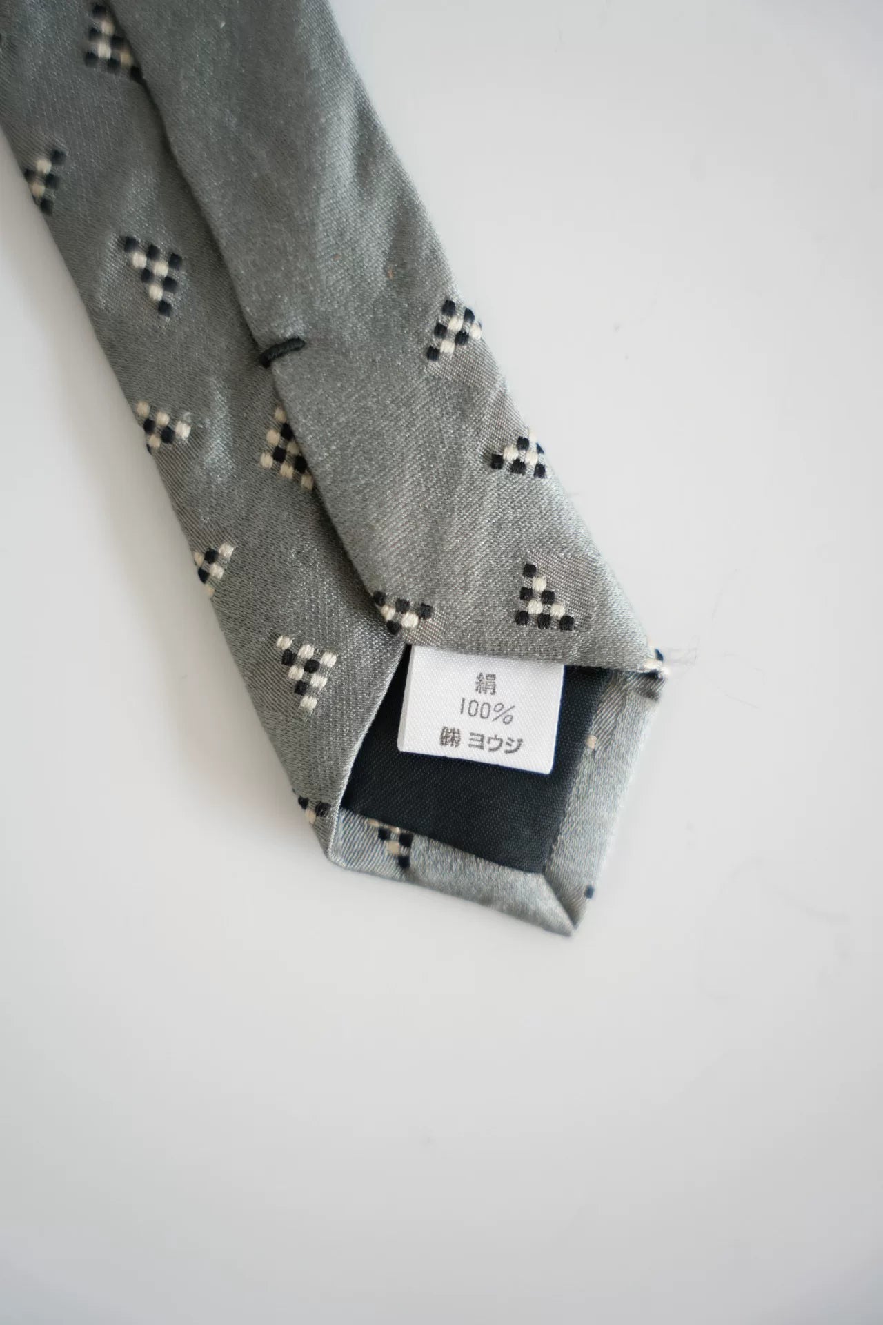 Yohji Yamamoto Gray Silk Tie
