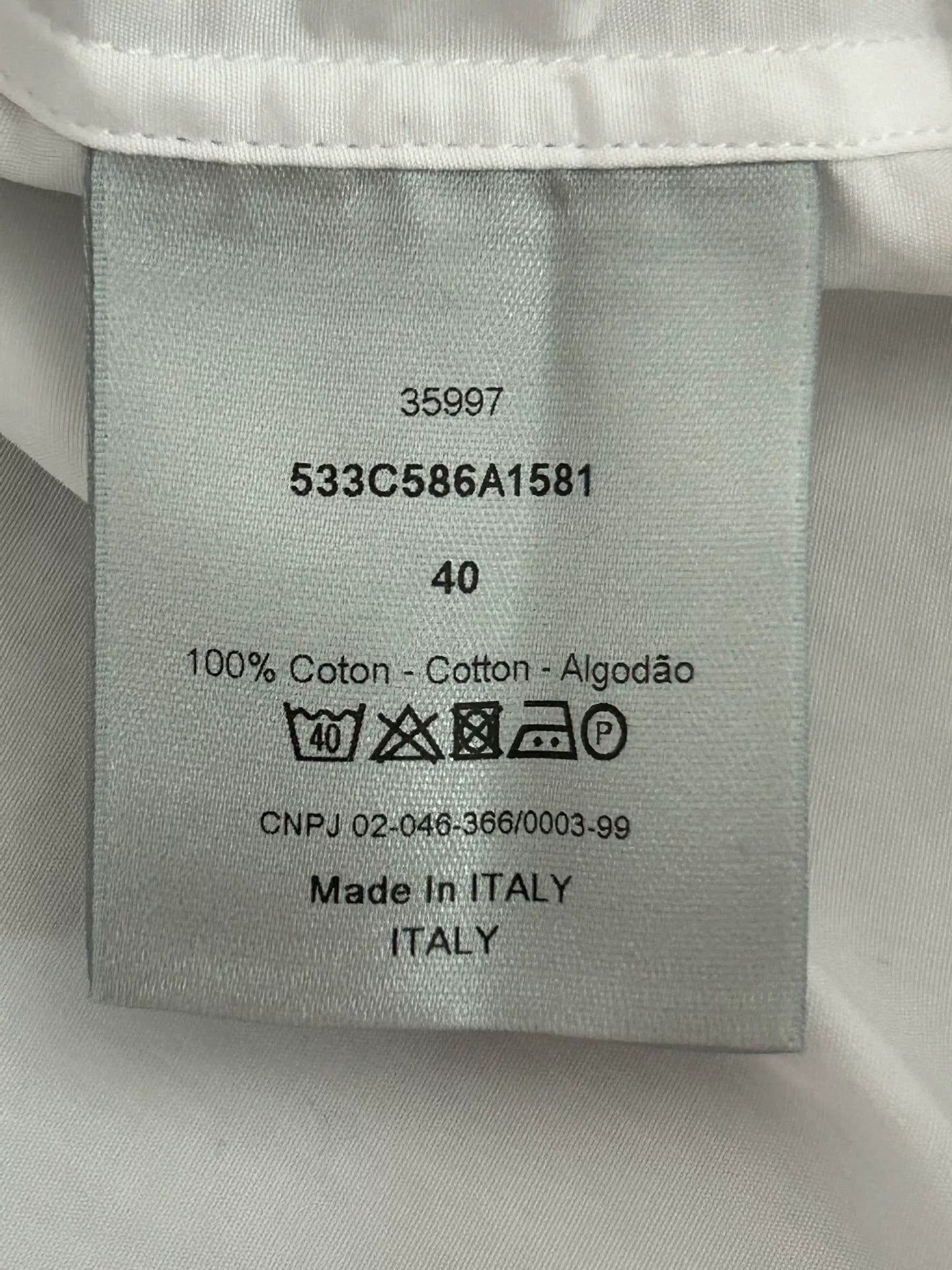 Dior Homme Contrast Collar Shirt