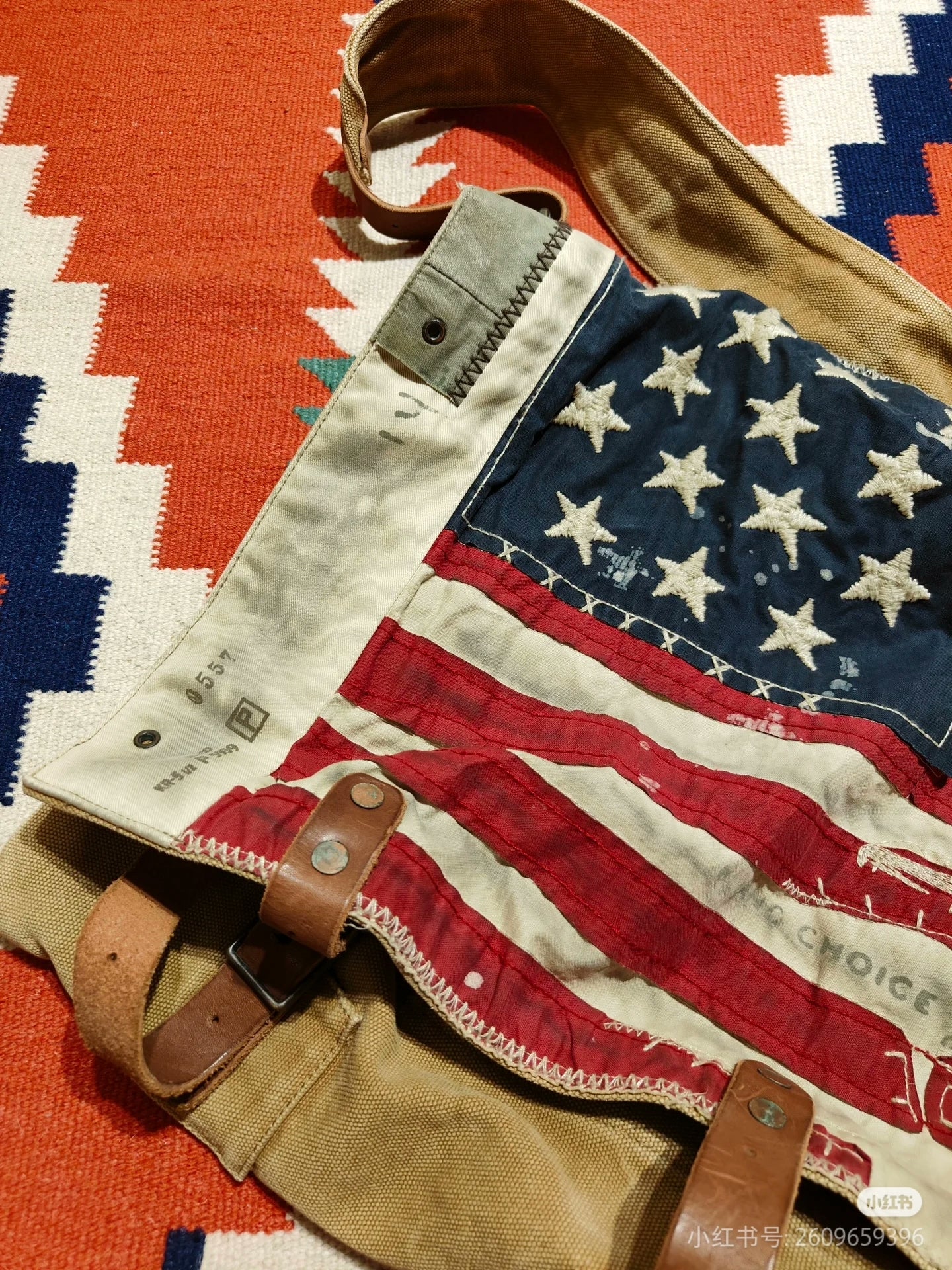 Ralph Lauren Vintage American Flag Backpack