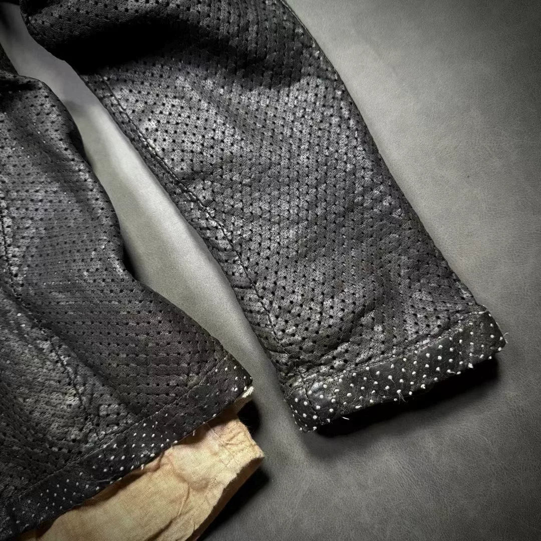 Giorgio Brato Laser Perforated Leather Jacket