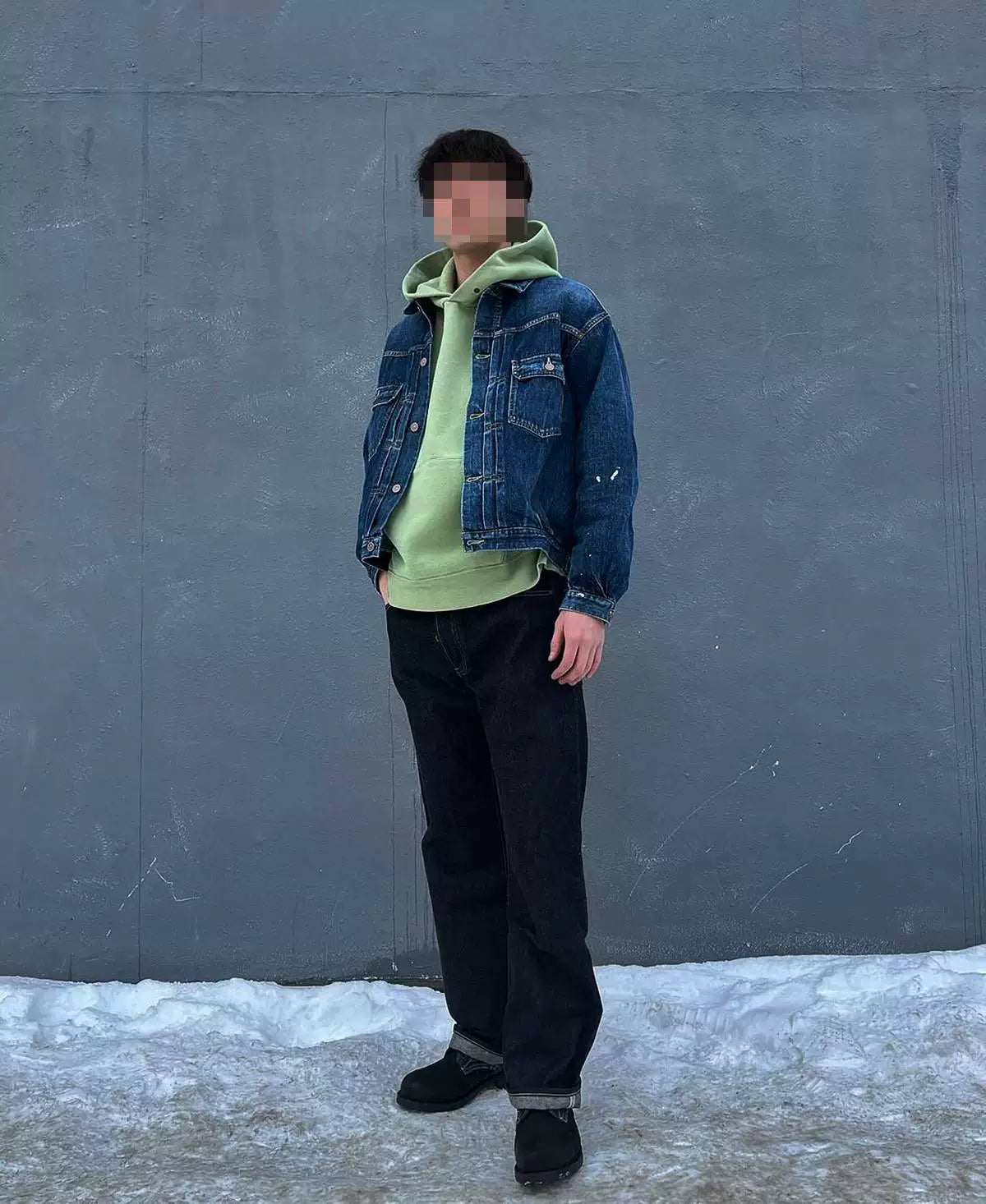 visvim jumbo sb sweat hoodie in green