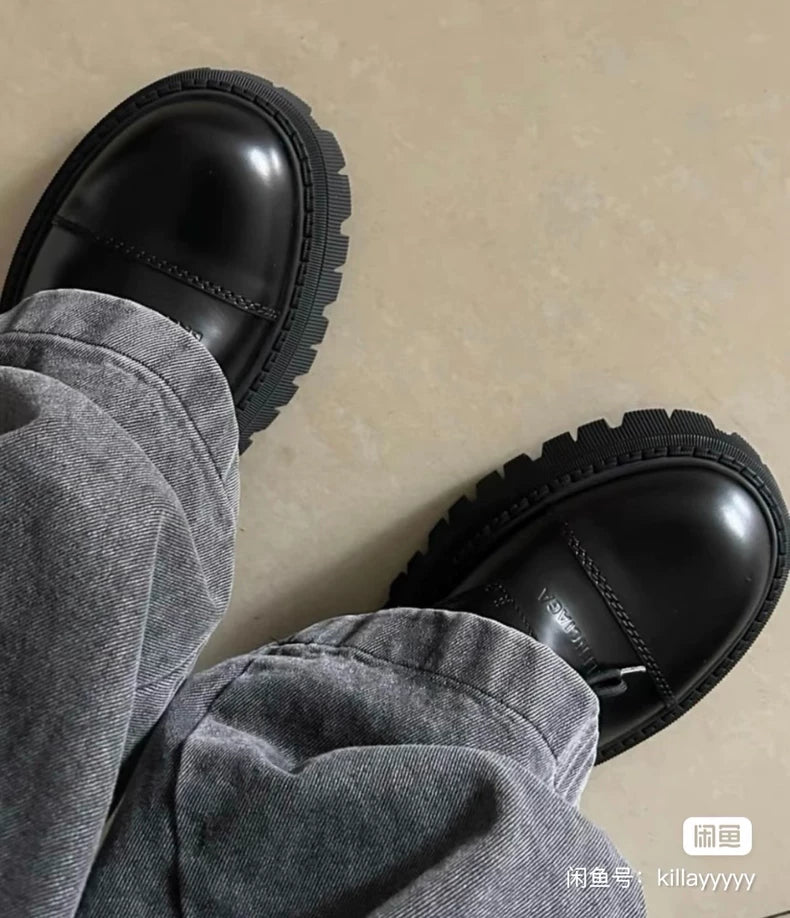 Balenciaga Black High-Top Derby Boots-zp