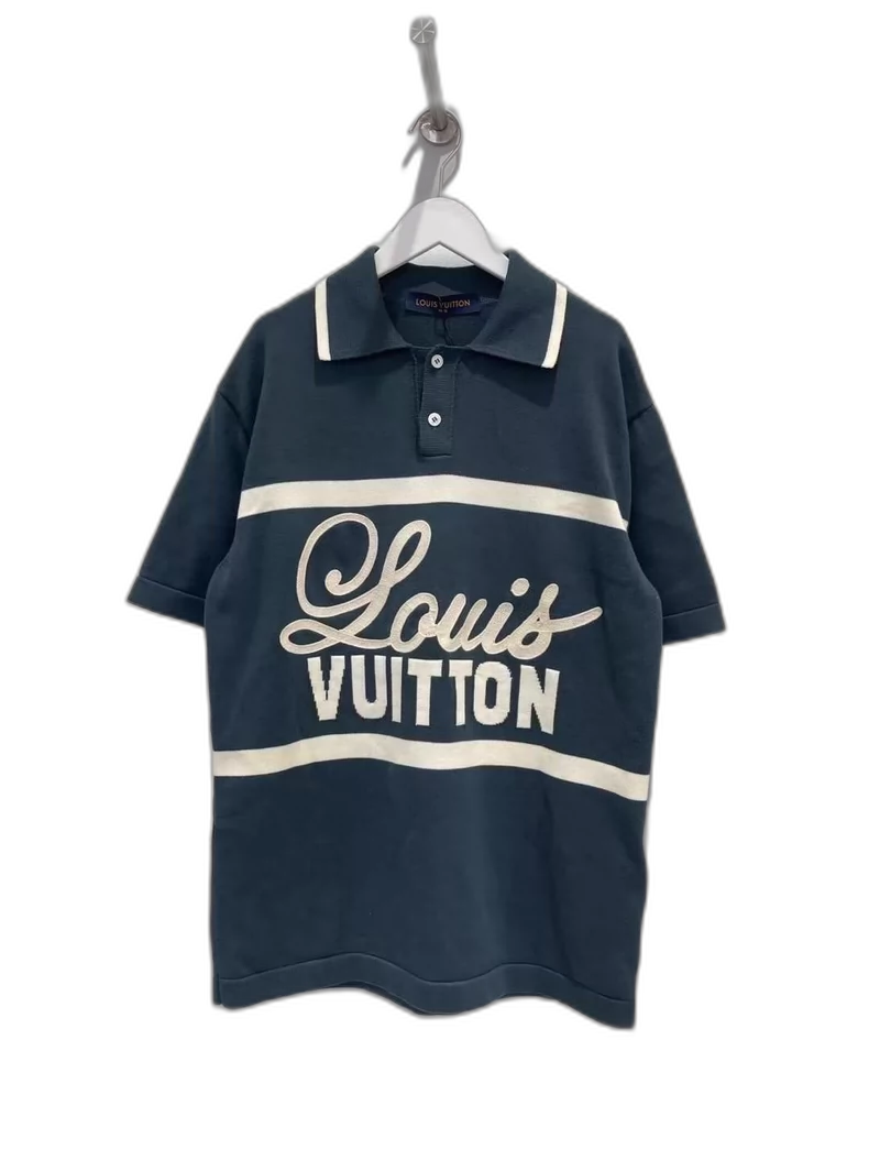 トップス Louis Vuitton knit polo shirt Louis Vuitton Knit Polo Short Sleeve Shirt - Louis Vuitton