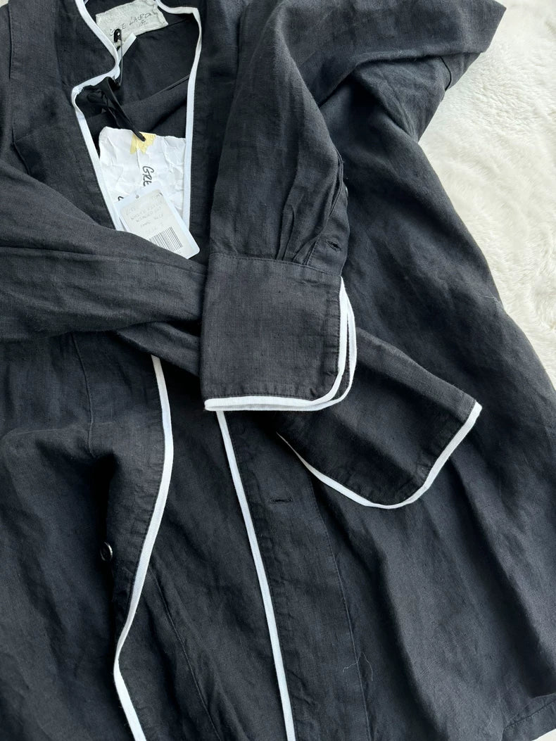 Greg Lauren Black Robe Shirt GL1