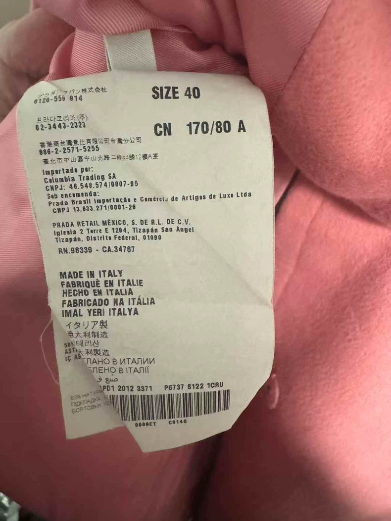 Pink Cashmere Coat by Prada