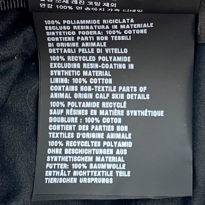 Prada Black Triangle Logo Beret Hat