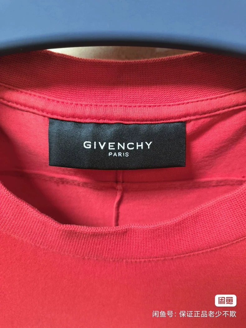 Givenchy Men's Red Graphic Print T-Shirt-yf