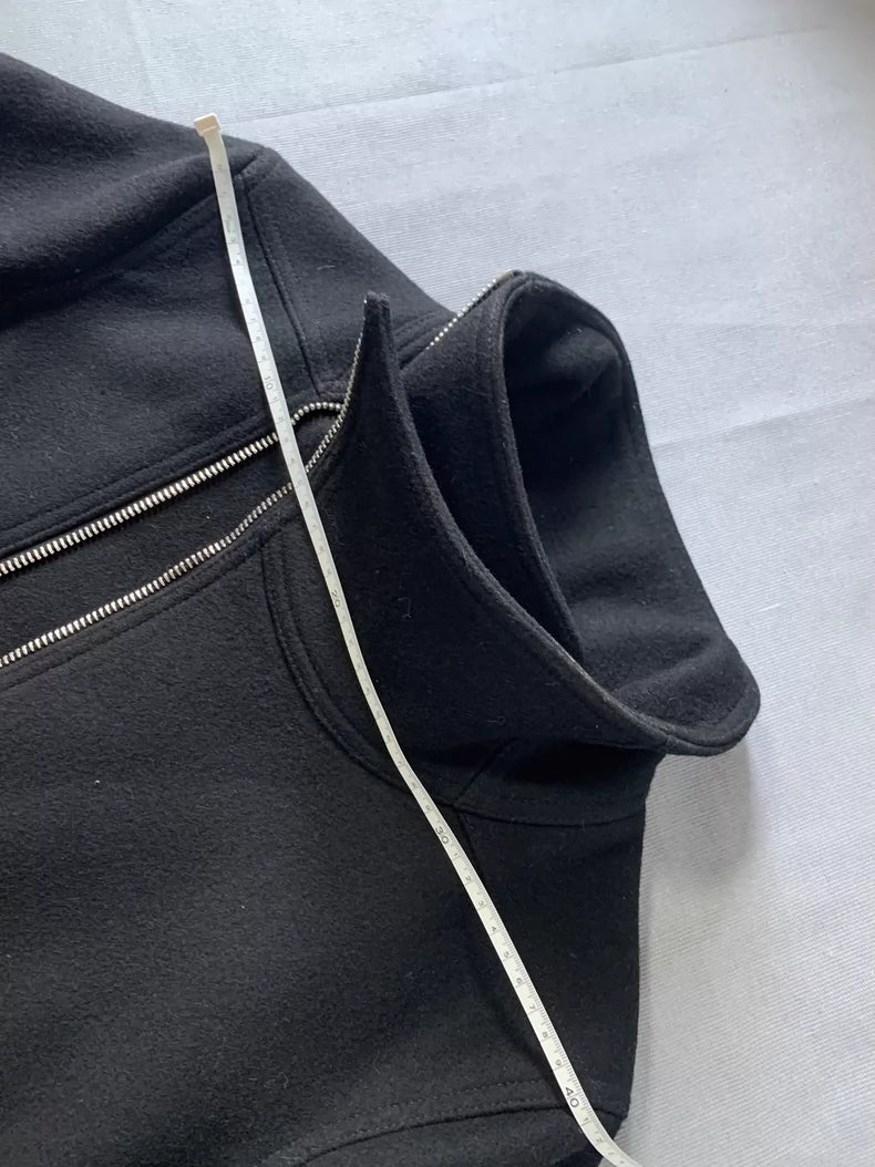 Rick Owens Long Wool Zip Coat