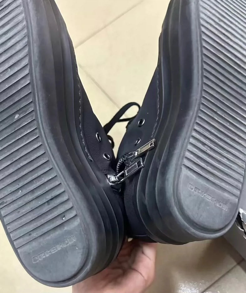 Rick Owens Black High Top Platform Sneakers-yf