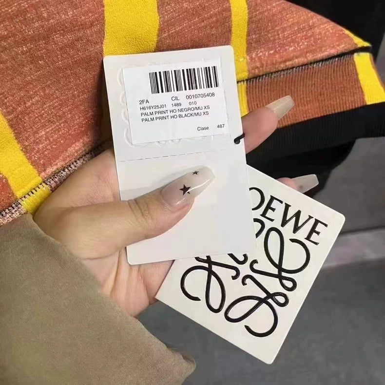 Loewe Black Hoodie with Palm Tree Print