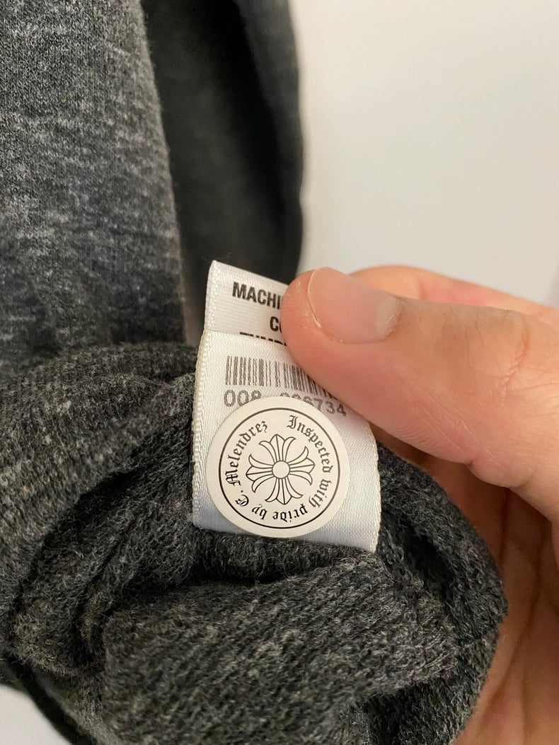 Chrome Hearts Zip-Up Hoodie in Grey