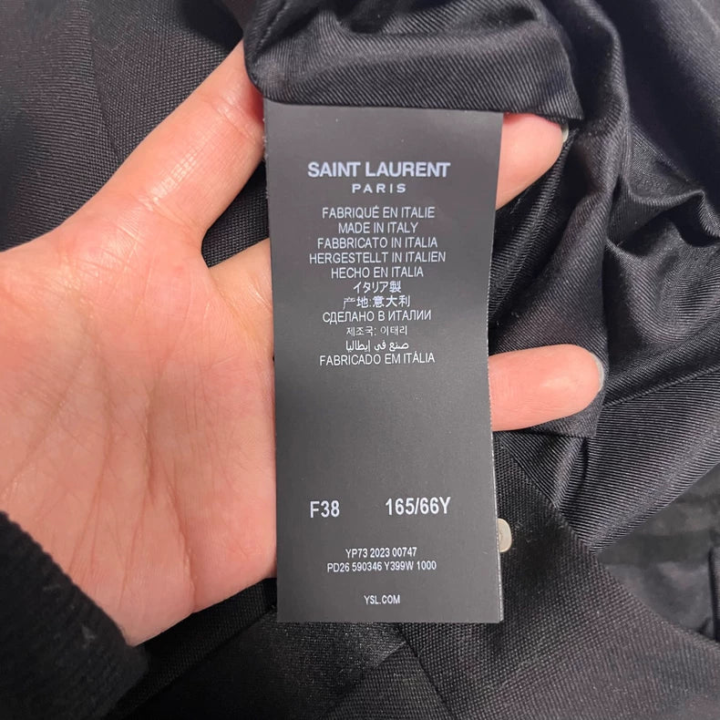 Saint Laurent Black Casual Pleated Shorts