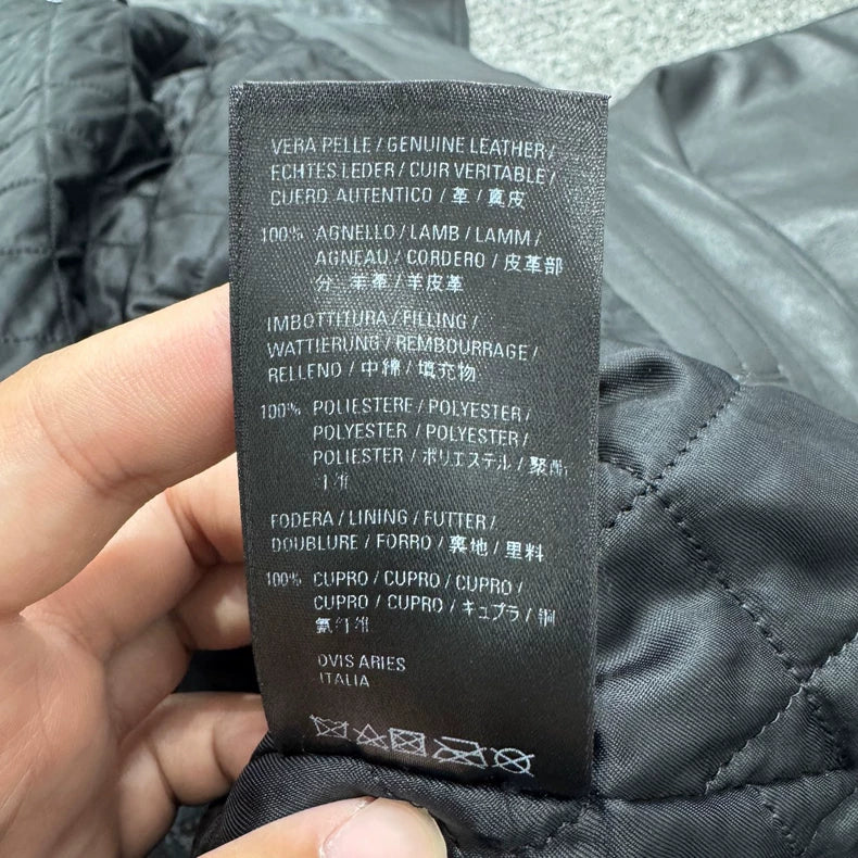 Balenciaga Leather Jacket with Cotton Padding-zp