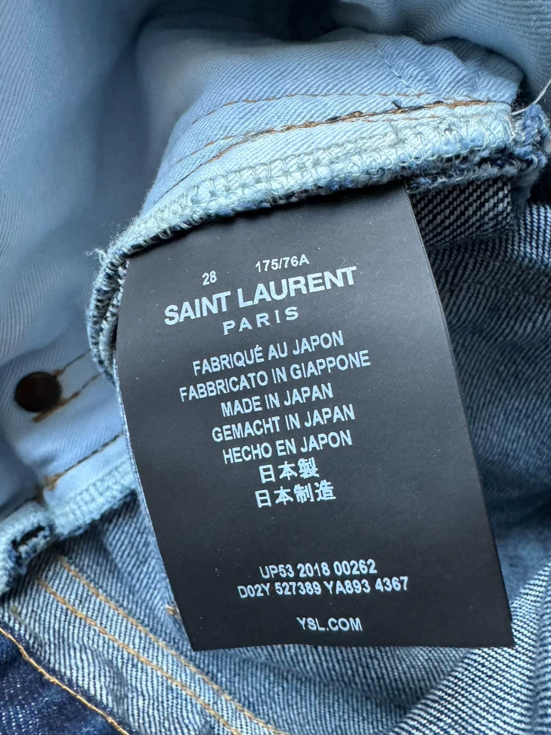 Saint Laurent 18AW Washed Denim Jeans-yf