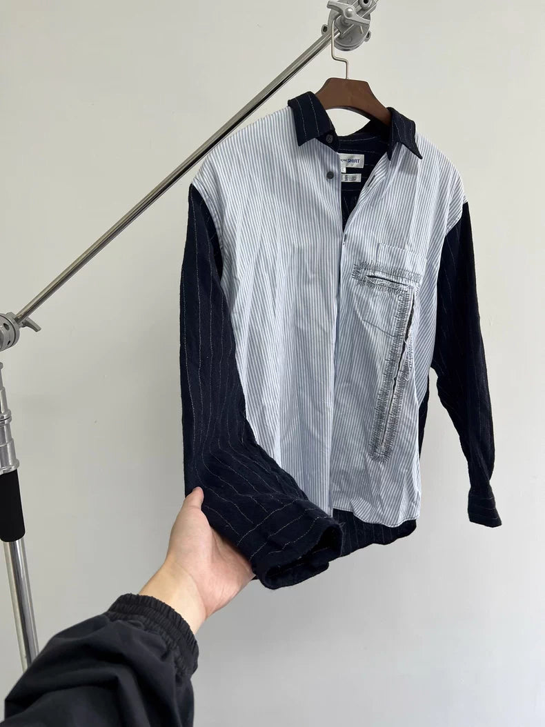 Comme Des Garçons Wool Patchwork Shirt