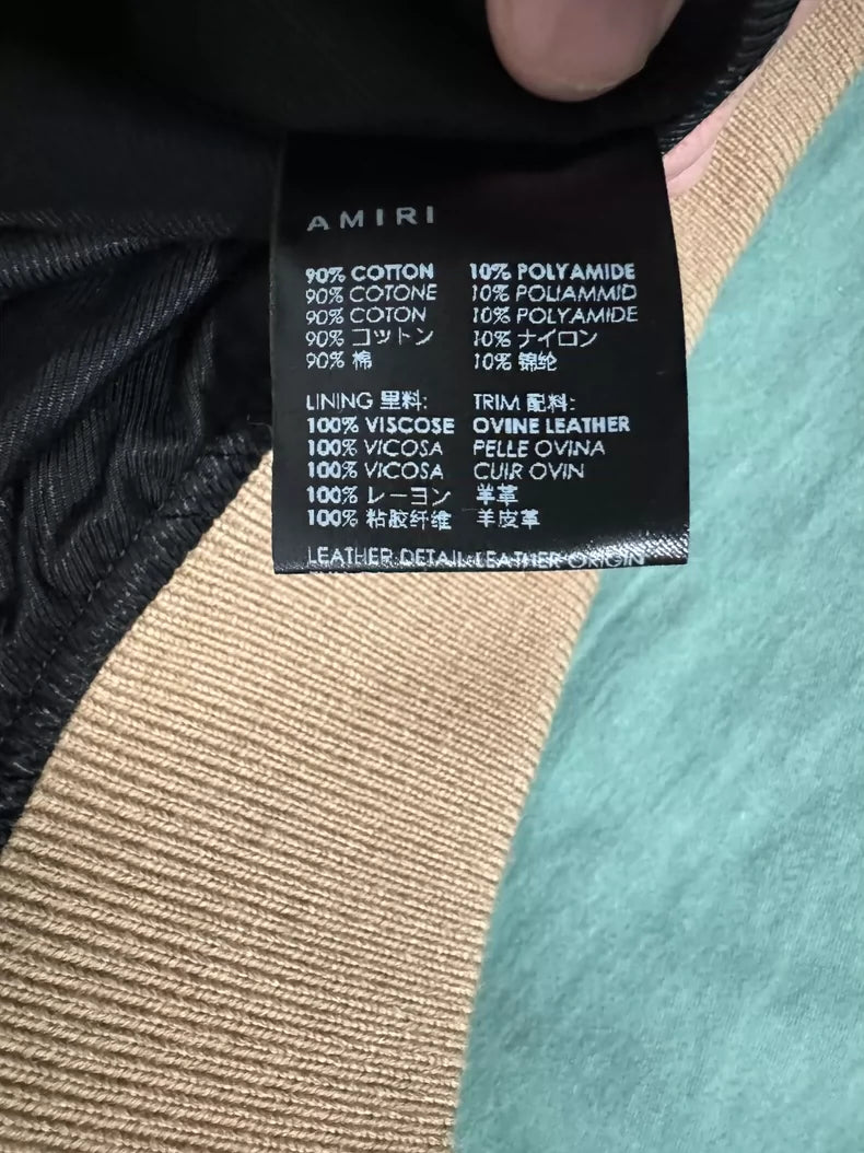 Rare Amiri Bone Baseball Jacket in Khaki