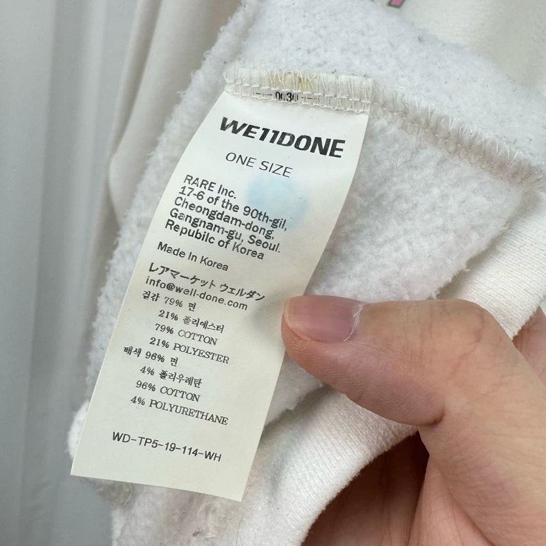 We11done Printed Letter Sweatshirt-yf