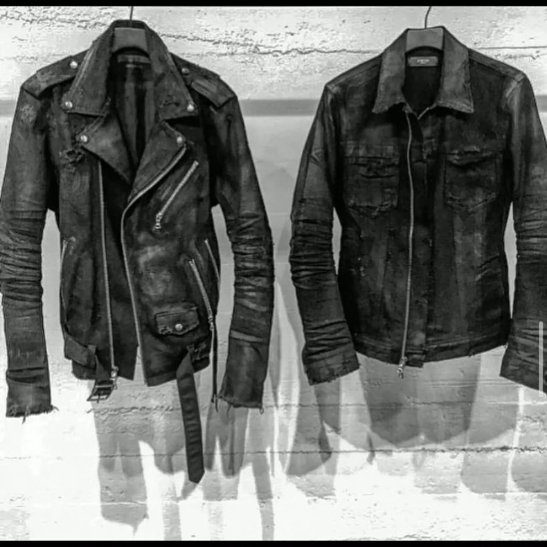 Amiri Destroyed Denim Trucker Jacket M