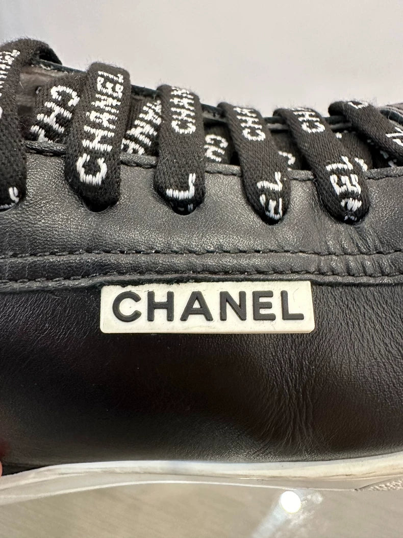 Chanel Black Logo Sneakers for Women