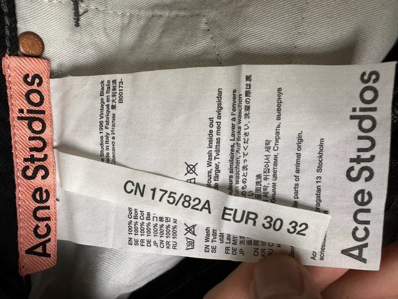 Acne Studios 1996 Straight Denim Jeans