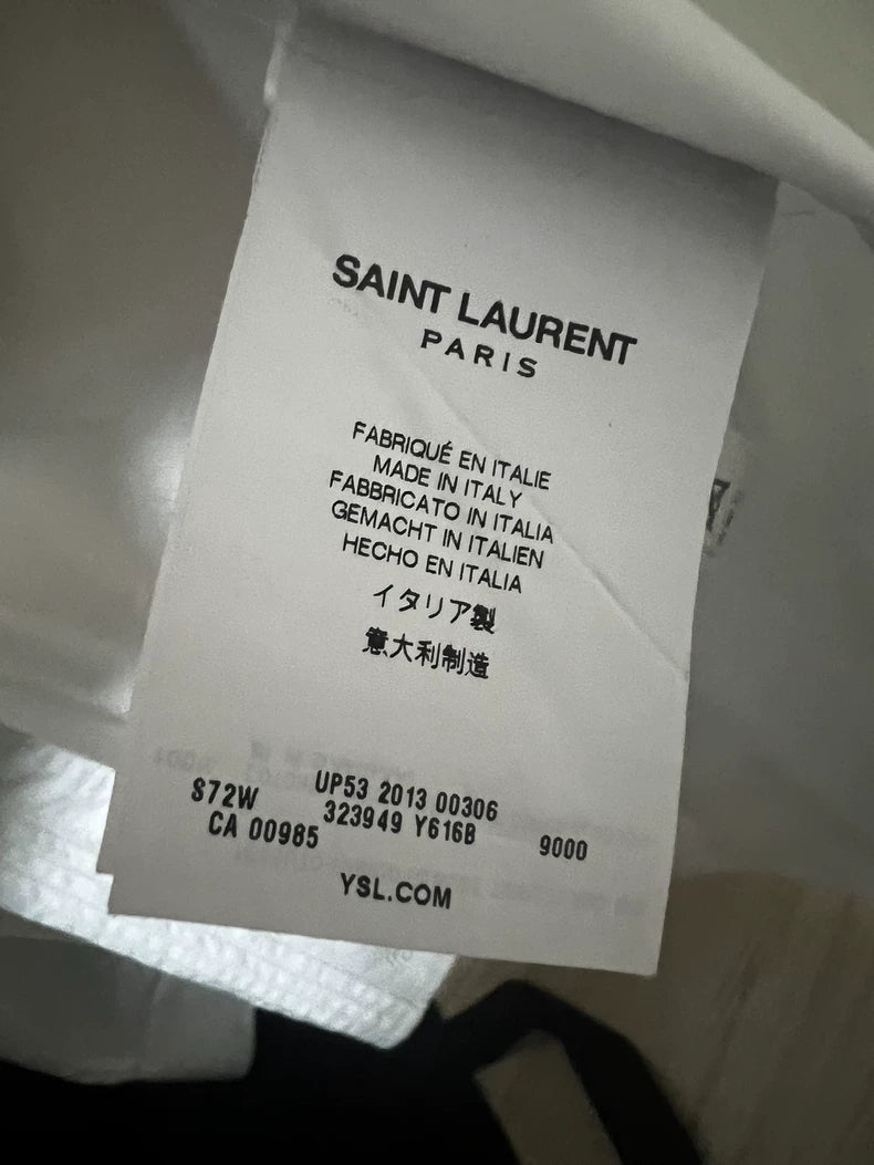 Saint Laurent White Organ Shirt 13FW