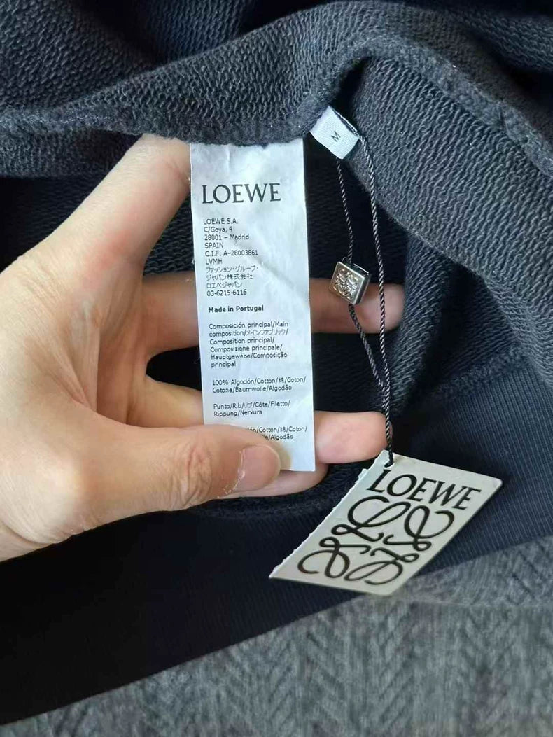 Loewe Logo Embroidered Sweatshirt in Dark Blue