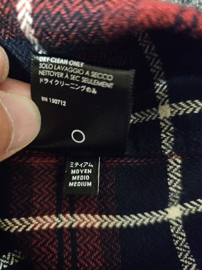 Amiri Red Plaid Button-Up Shirt-yf