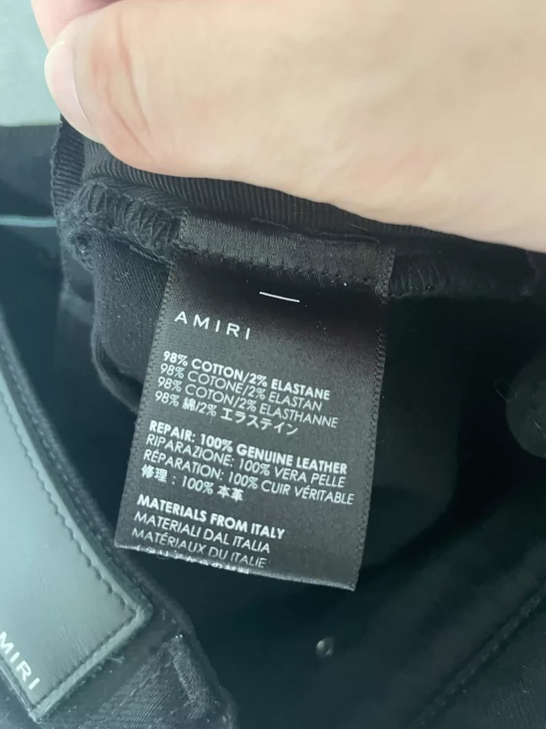 Amiri Black Ripped Denim Pants Size 31