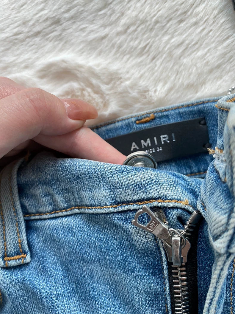 Amiri Distressed Thrasher Denim Pants