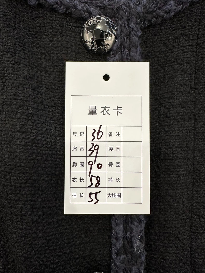 Chanel Black and Blue Wool Jacket