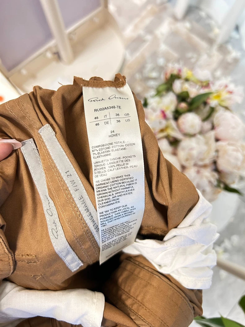 Rick Owens Yellow Cargo Pants 46