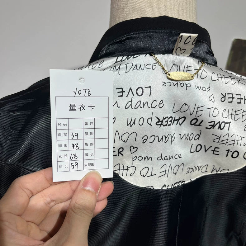 Vintage Black Stylish Women's Blazer