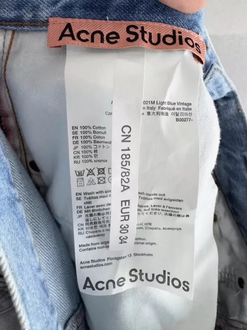 Acne Studios Light Wash Denim Pants