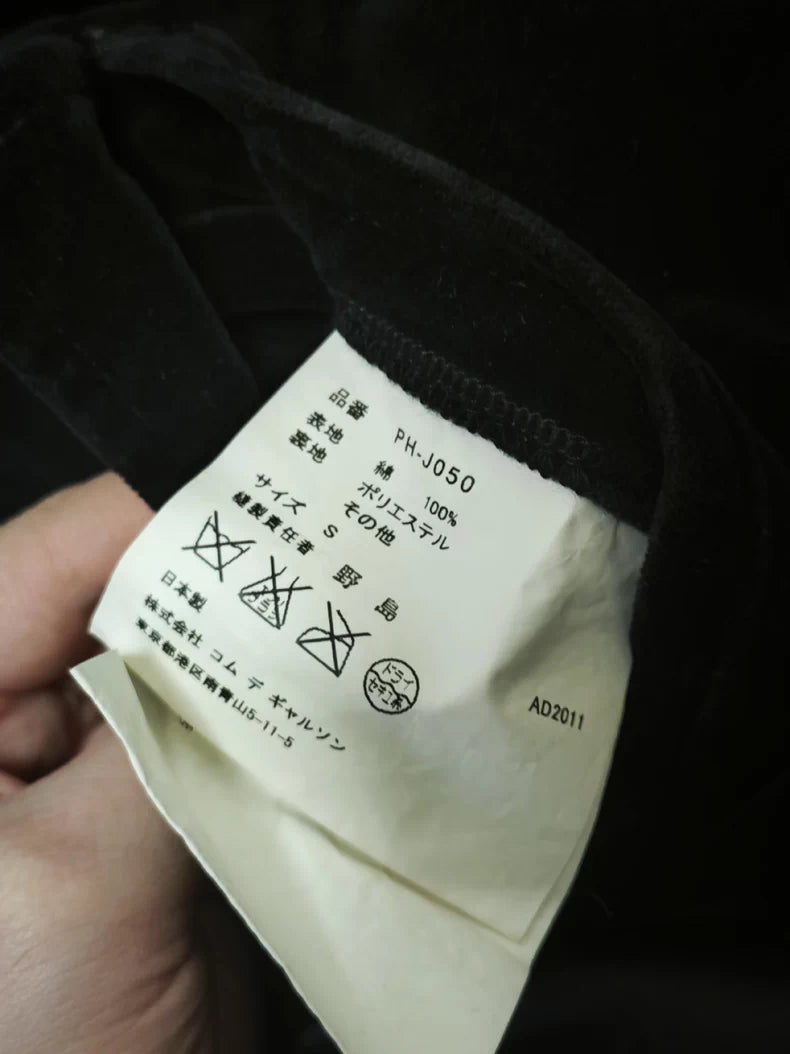 Comme des Garcons 11AW Black Velvet Coat