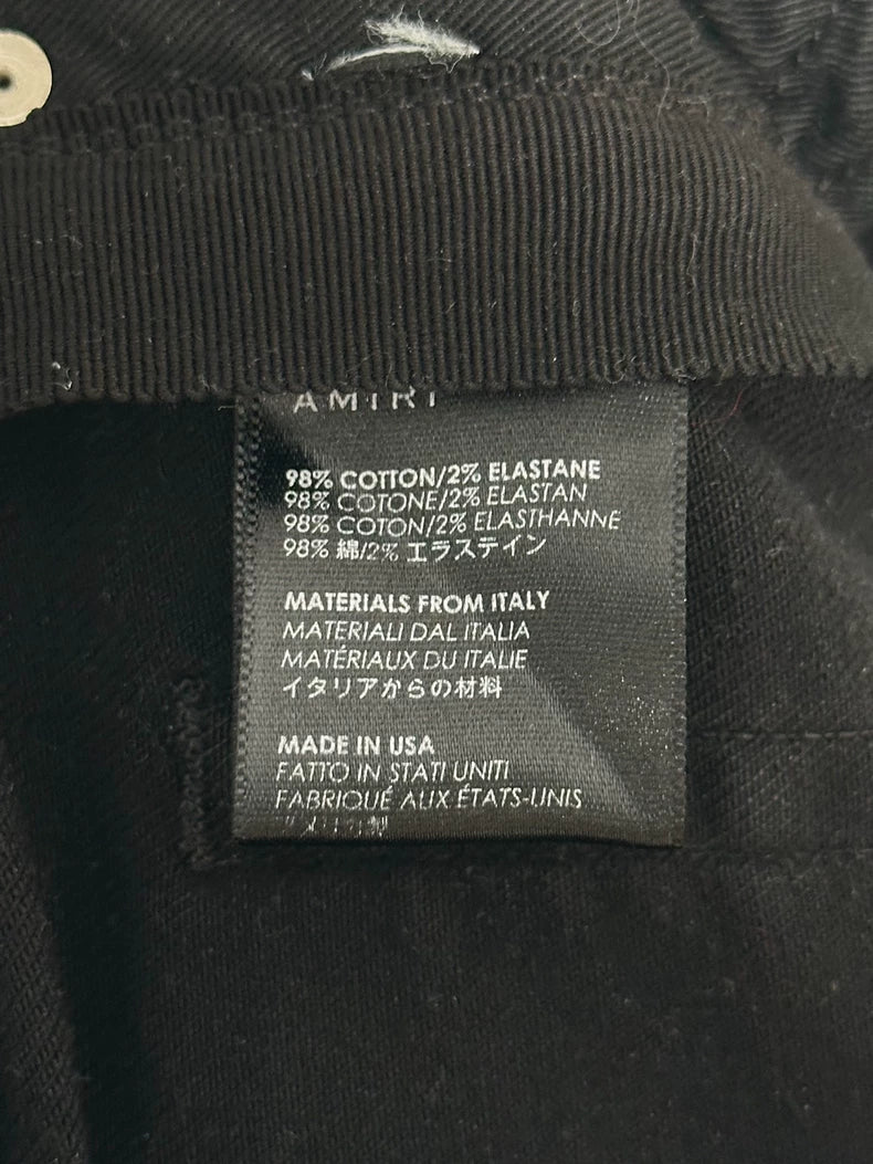 Amiri Black Distressed Denim Pants