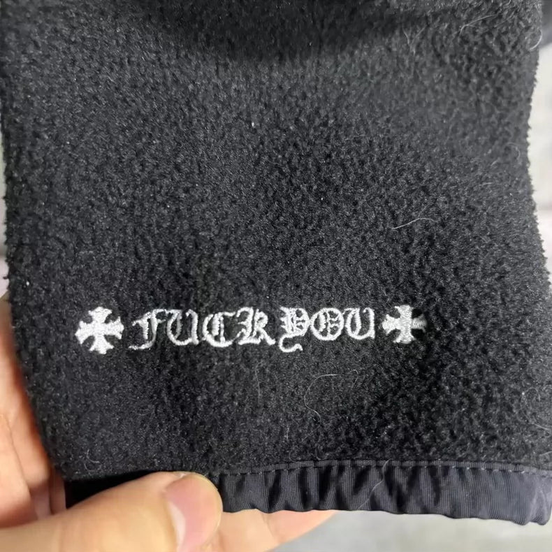 Chrome Hearts Black Pocket Drawstring Hoodie