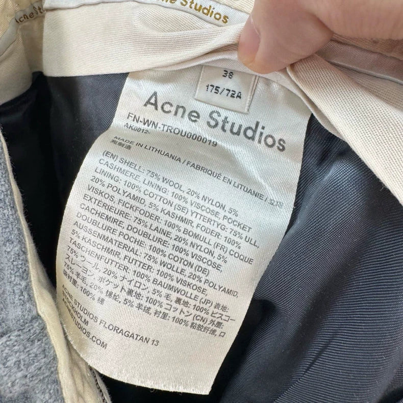 Acne Studios Gray Wool Casual Pants-yf