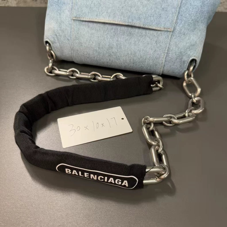 Balenciaga Denim Downtown Bag
