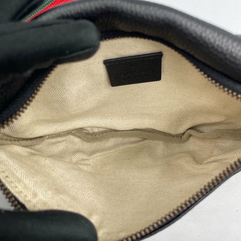 Gucci Logo Print Leather Fanny Pack